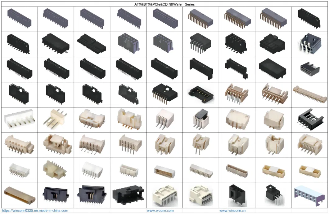 HDMI 19p ATX;Btx;FPC;FFC;Lvds;Header;IC Socket;RJ45;Rj11;USB;1394;DIN;Pcie;Serial ATA;Wtb;Btb;Wtw;RF;D-SUB;DVI;Ngff;M2;SIM;Memorycard;Battery;Pogo Pin Connector